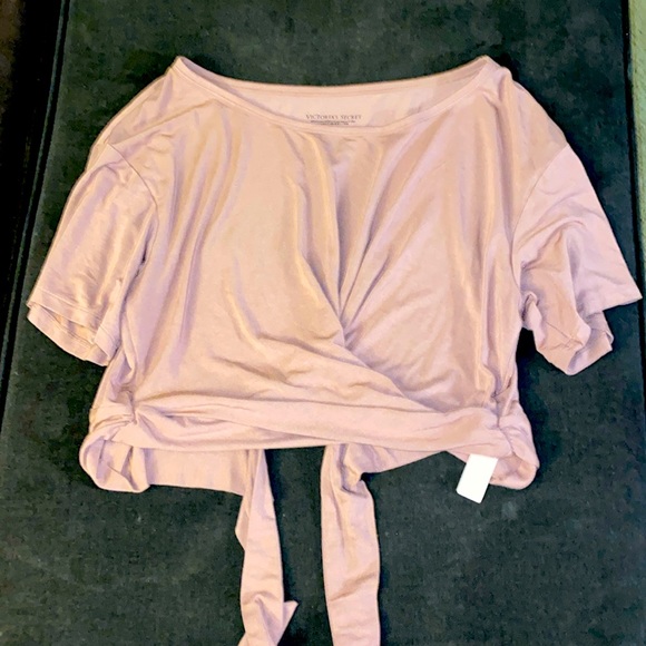 Victoria’s Secret crop shirt size extra large size mauve color - Picture 2 of 7